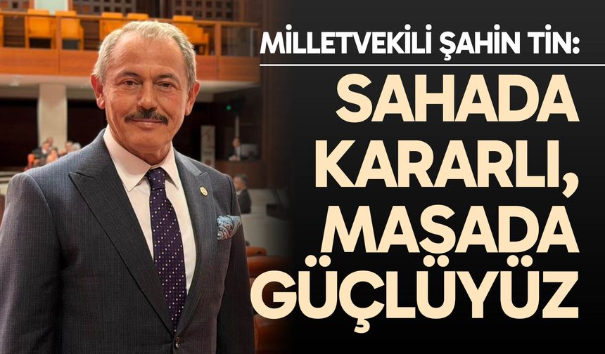 Şahin Tin: “Sahada kararlı, masada güçlüyüz”