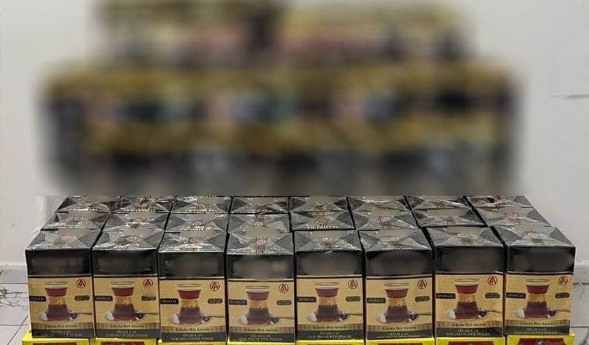 Jandarma kaçak çay ve tütün ele geçirdi