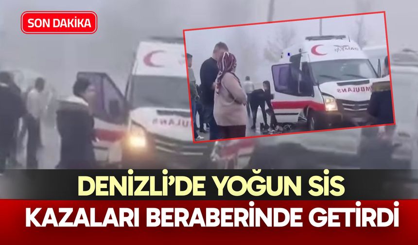 Denizli’de yoğun sis kazaları beraberinde getirdi