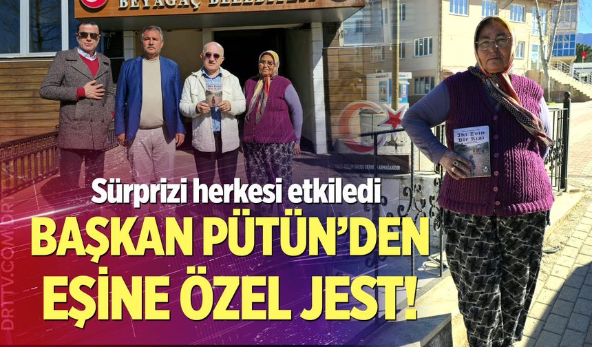 Başkan Pütün'den kitap yazan eşine anlamlı sürpriz
