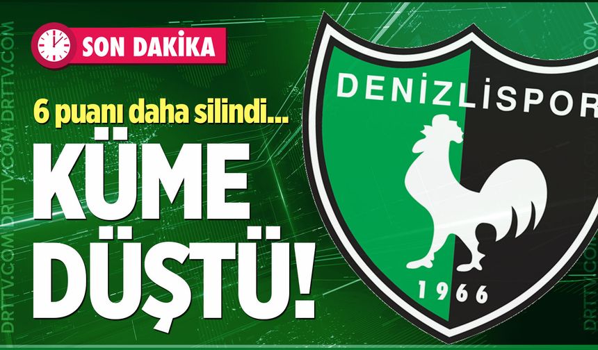 Son dakika! Denizlispor’un küme düşmesi kesinleşti…
