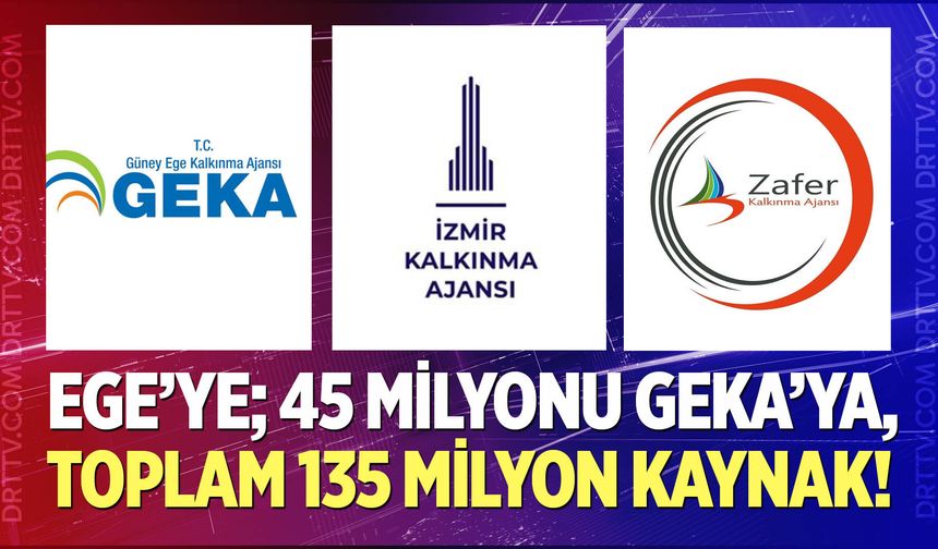 Ege’ye; 45 Milyonu GEKA’ya, Toplam 135 Milyon Kaynak!