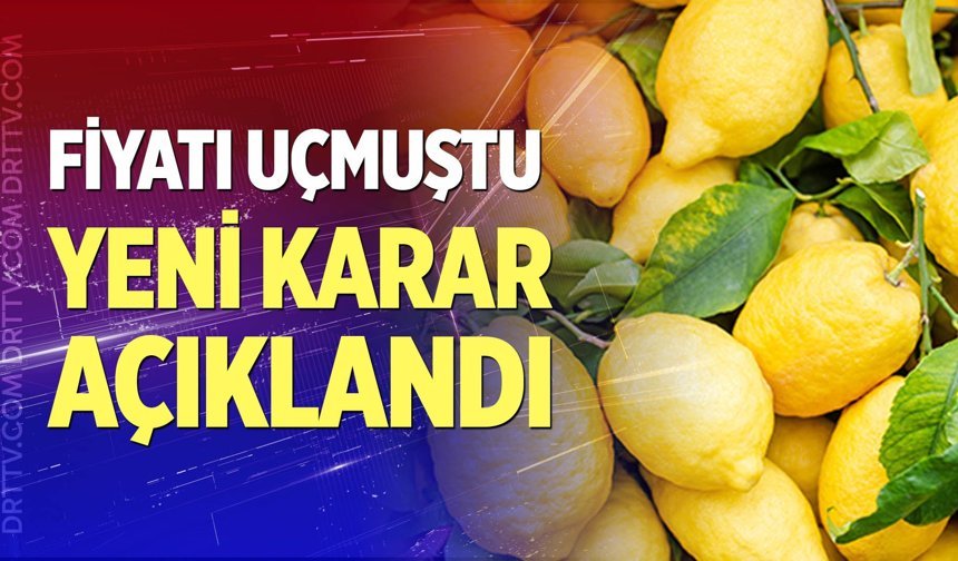 Limon ithalatında yeni karar
