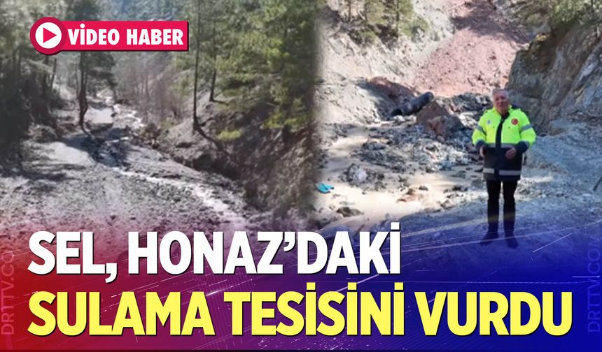 Sel, Honaz’daki sulama tesisini vurdu