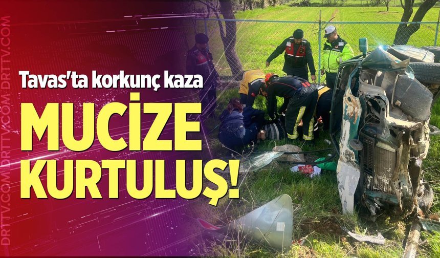 Tavas'ta korkunç kaza