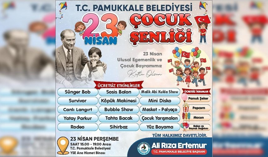 Resmi Reklam - Pamukkale Belediyesi Şenlik Duyuru - 20 Nisan 2026