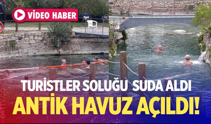 Kleopatra Antik Havuzu açıldı! Turistler soluğu suda aldı…
