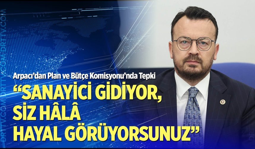 CHP’li Arpacı’dan Plan ve Bütçe Komisyonu’nda Tepki: “Sanayici gidiyor, siz hâlâ hayal görüyorsunuz”