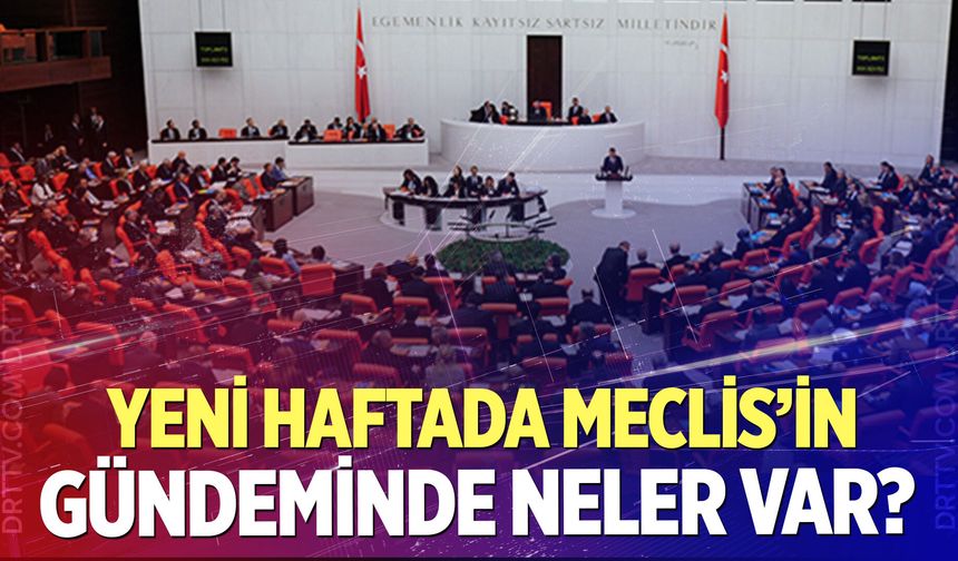 TBMM’de yeni haftanın gündemi