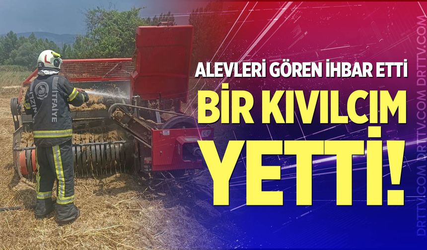 Beyağaç'ta korkutan yangın