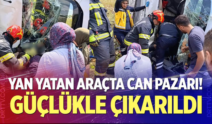 Mahsur Kalan Sürücüyü İtfaiye Kurtardı