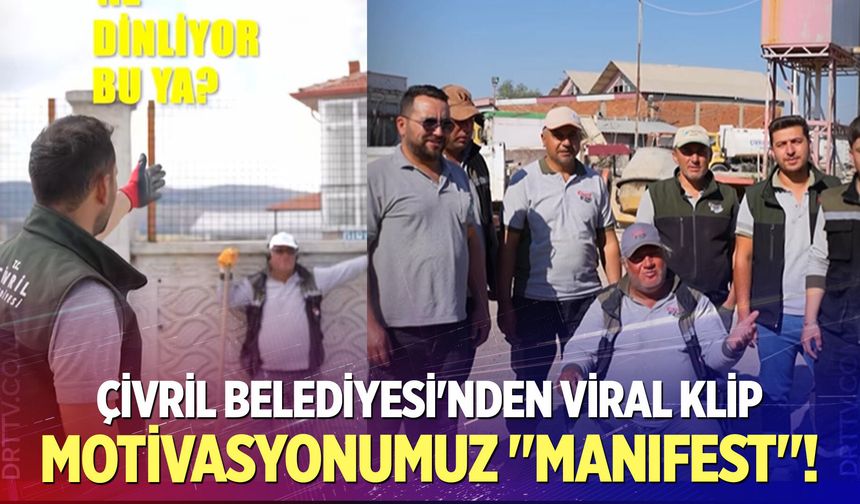 Belediye personelinden eğlenceli akım! Çivril'den viral video