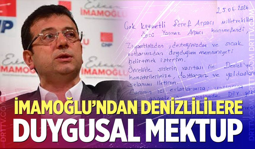 İmamoğlu'ndan Denizlililere Duygusal Mektup