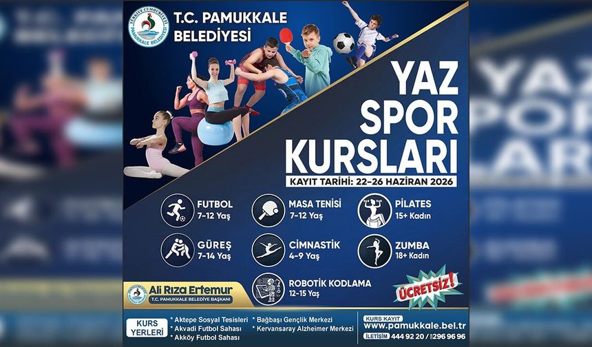 Resmi Reklam - Pamukkale Belediyesi Yaz Sporları - 23 Haziran 2026