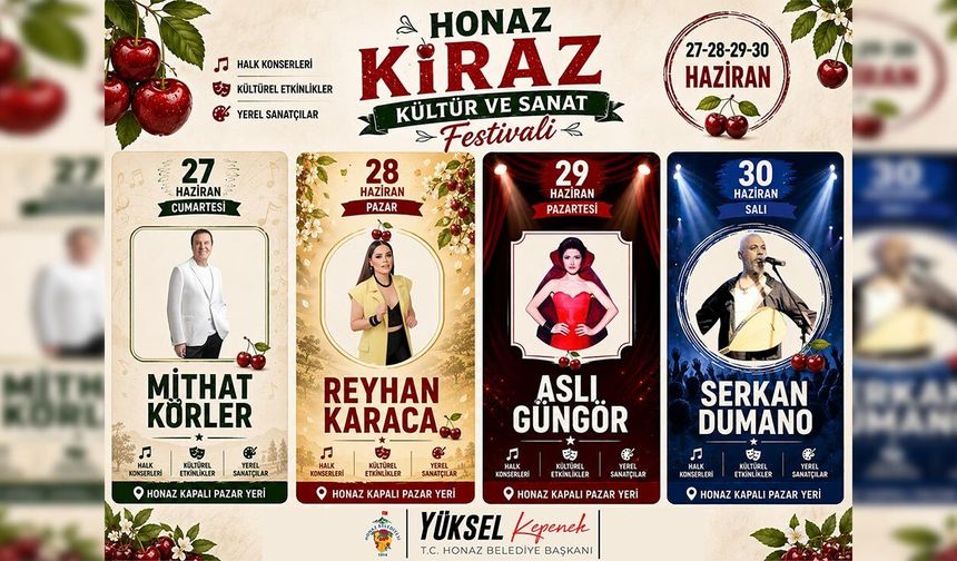 Resmi Reklam - Honaz Belediyesi Kiraz Festivali - 26 Haziran 2026
