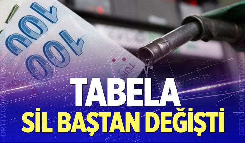 Tabela sil baştan değişti