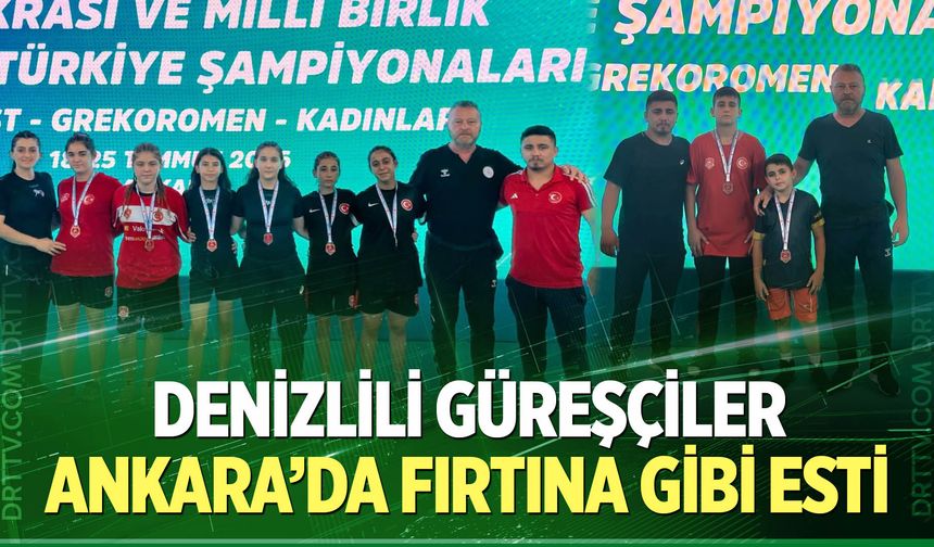 Denizlili Güreşçiler Ankara’da Fırtına Gibi Esti