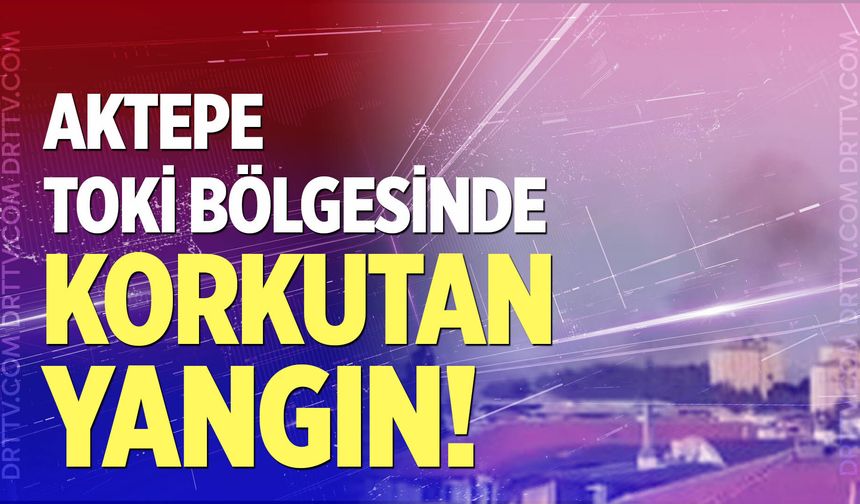 Aktepe TOKİ Konutları Yakınında Alevler Yükseldi