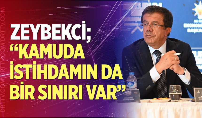 Zeybekci; “kamuda istihdamın da bir sınırı var”