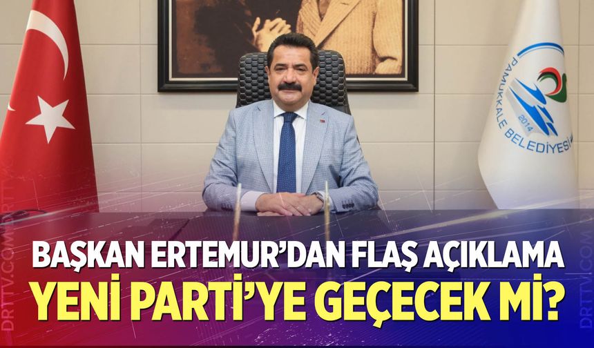 Ertemur'dan flaş açıklama! Yeni Parti'ye geçecek mi?