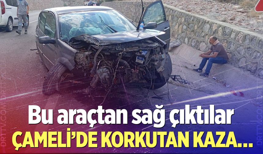 Çameli’de korkutan kaza…