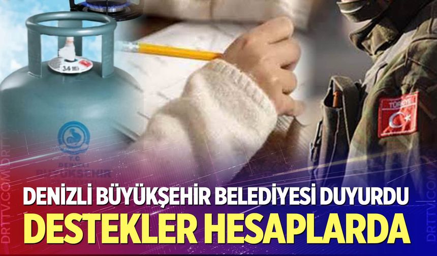 Mutfak tüpü, test kitabı ve asker destekler hesaplarda