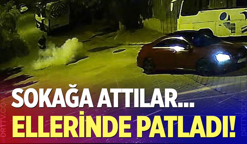 Sokağa attıkları maytap ellerinde patladı