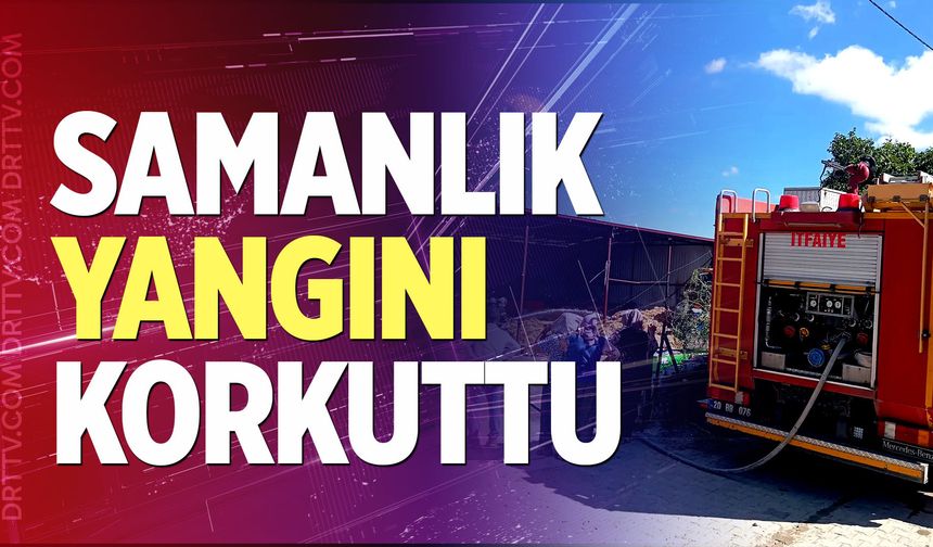 Denizli’nin Buldan İlçesi’nde Çıkan Samanlık Yangını Korkuttu