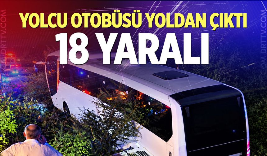 Denizli-Balıkesir Seferini Yapan Yolcu Otobüsü Yoldan Çıktı: 18 Yaralı