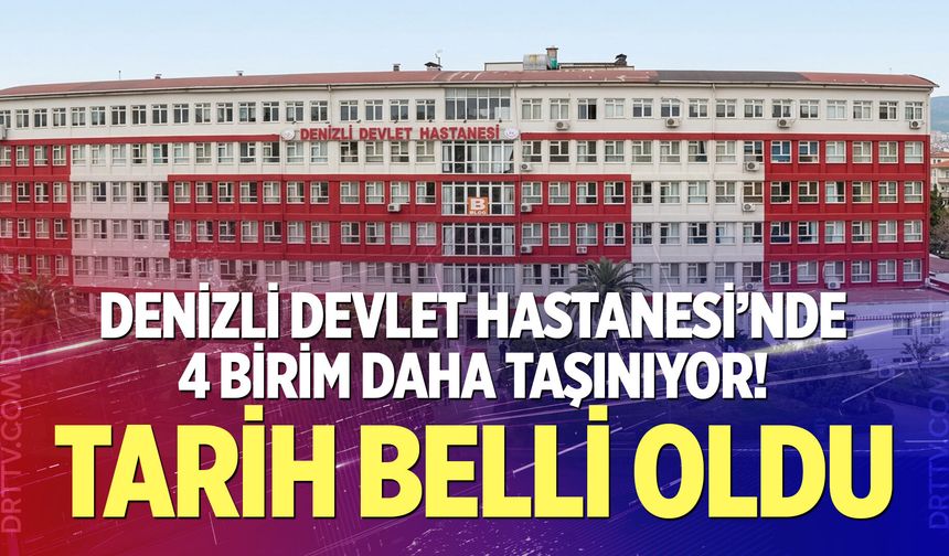 Devlet Hastanesi’nde 4 birim daha taşınıyor! Tarih belli oldu