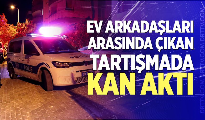 Ev arkadaşları arasında çıkan tartışmada kan aktı