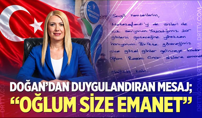 Şeniz Doğan'dan duygulandıran mesaj! "Oğlum size emanet"
