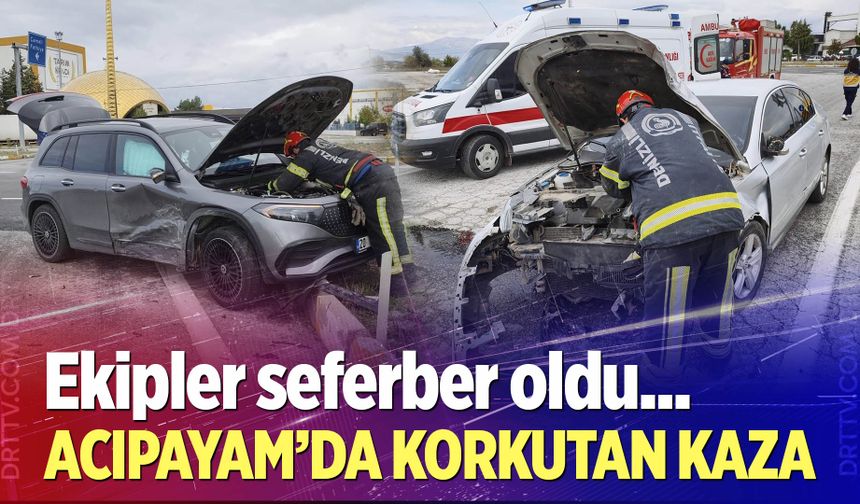 Acıpayam'da korkutan kaza