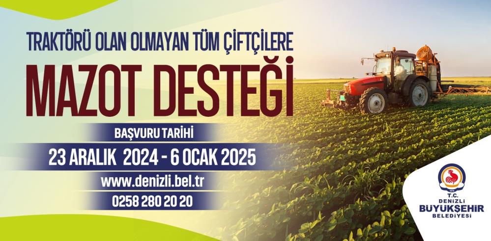 Denizli’de Çiftçilere Müjde; Mazot Desteği Verilecek (1)