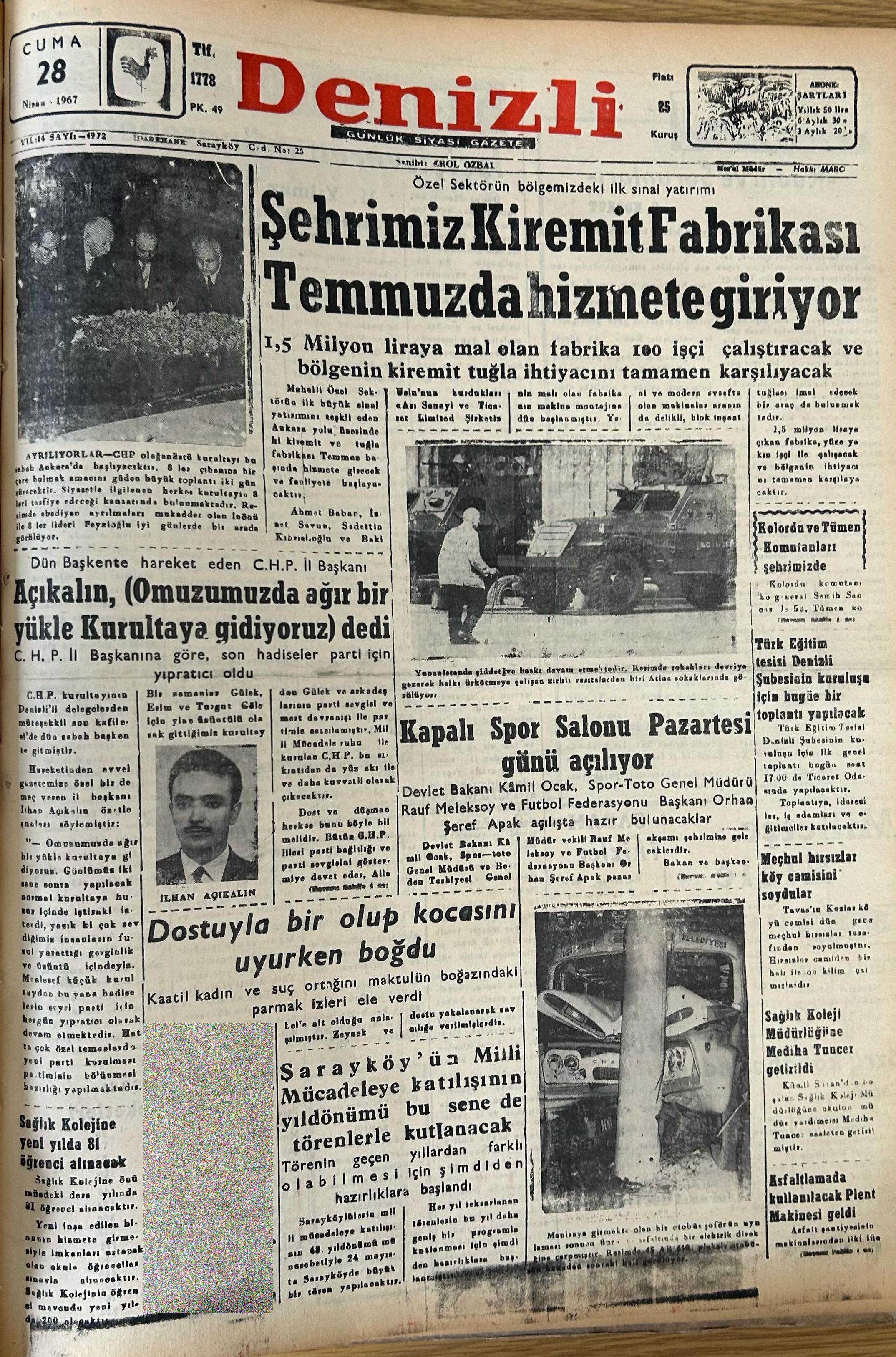 D E N İ Z L İ H A B E R T A R İ H T E.j F İ L T R E R Pg