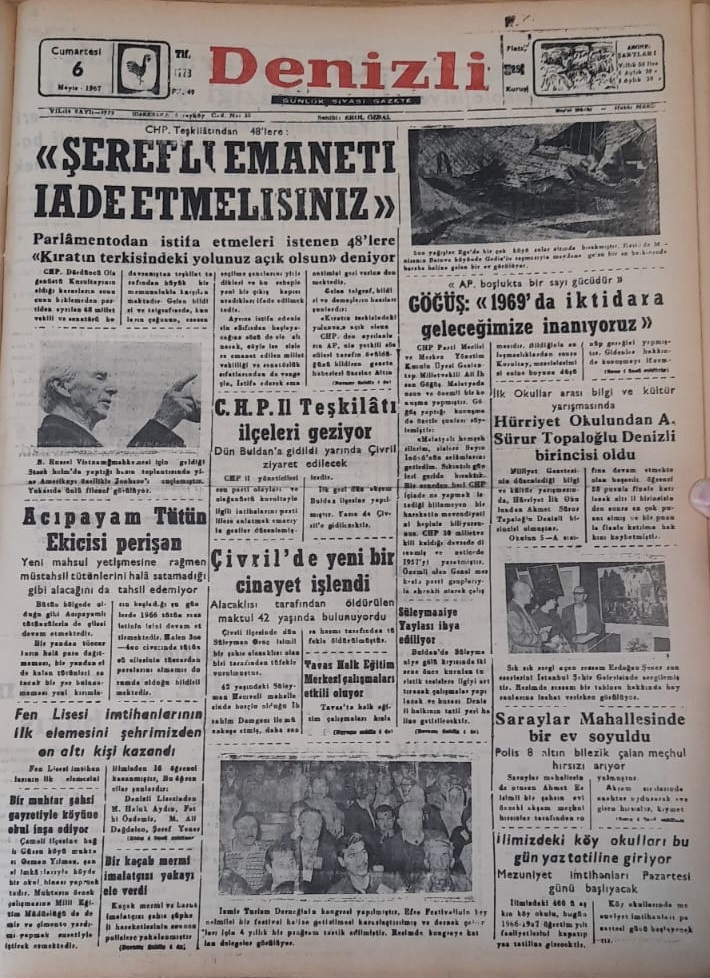 Denizli Haber Denizli'de Tarihte Bugün 6 Mayıs (2)