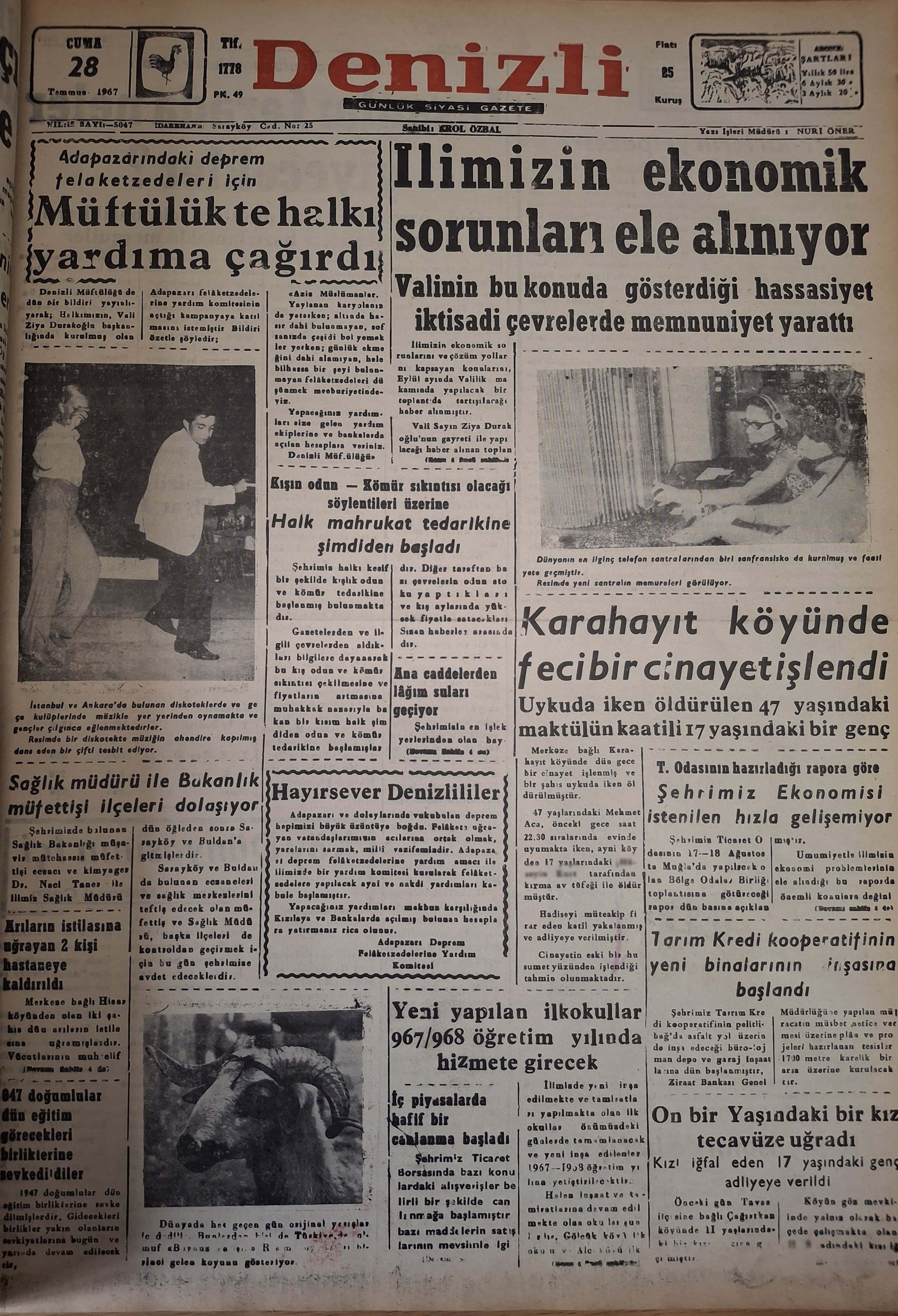 Denizli Haber 28 Temmuz Gazetesi