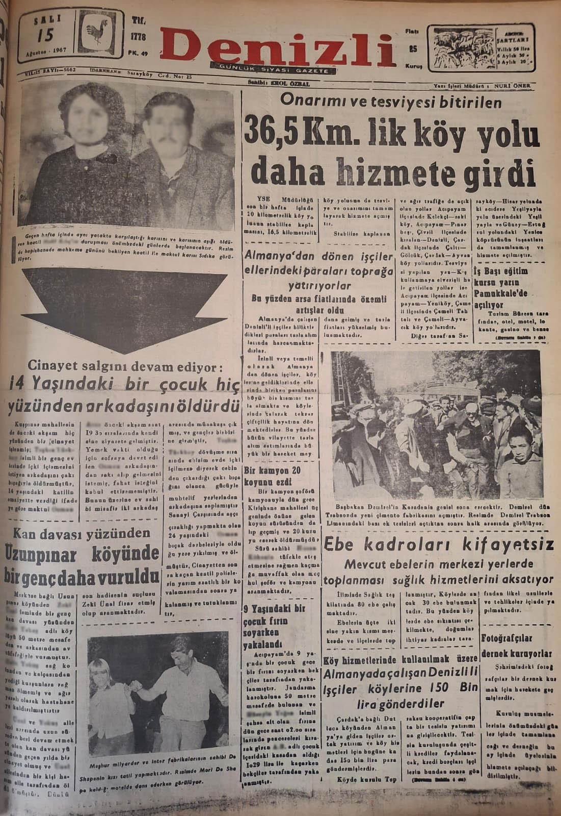 Denizli Haber 15 Ağustos Gazetesi-1