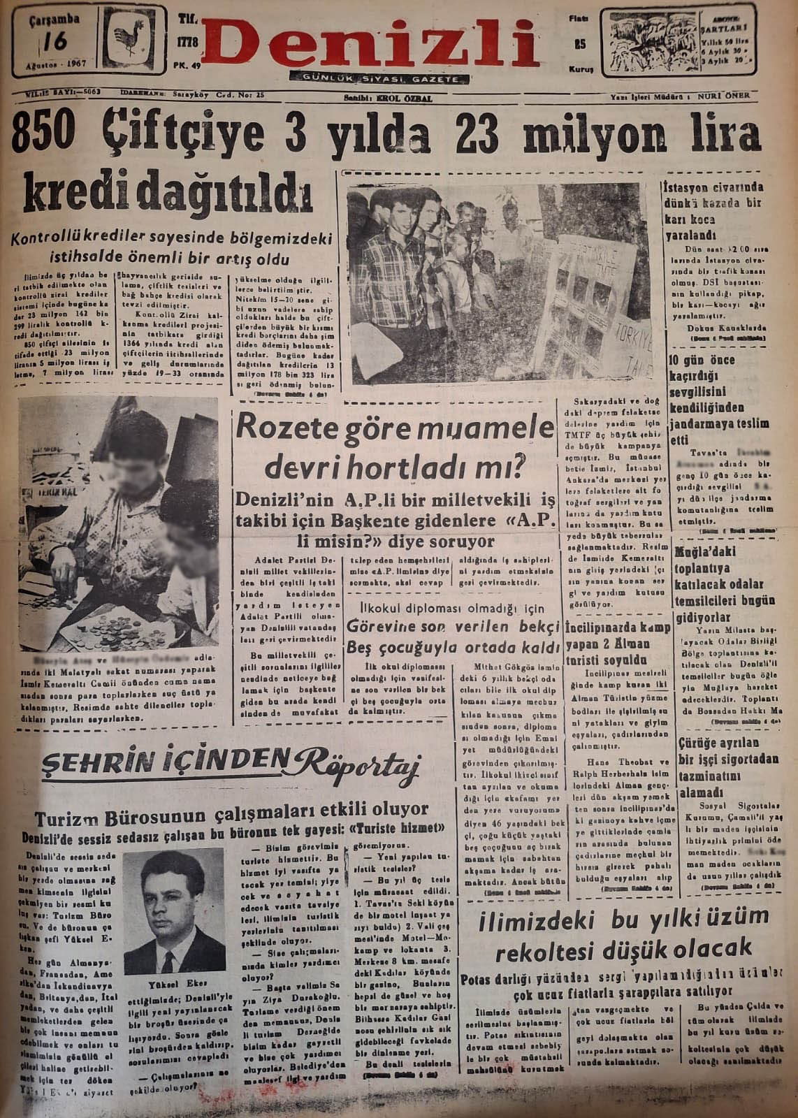 Denizli Haber 16.08 Gazetesi