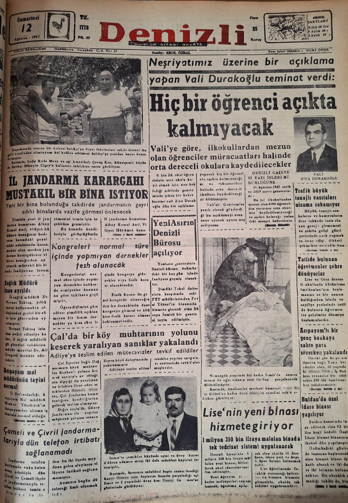 Denizli Haber Gazete 12 Ağustos