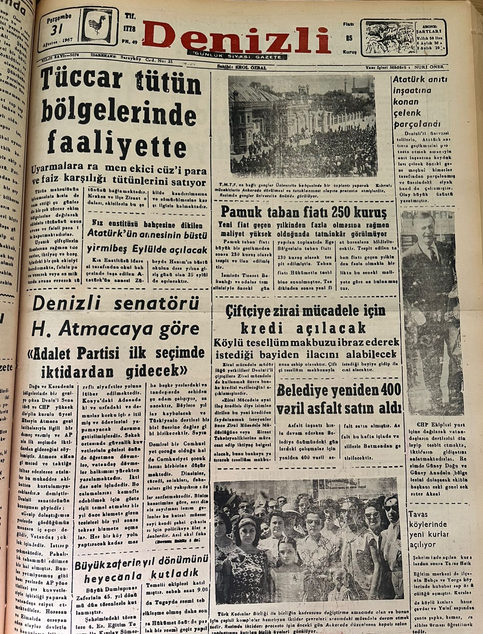 Trai̇hte Bugün 31 Ağustos