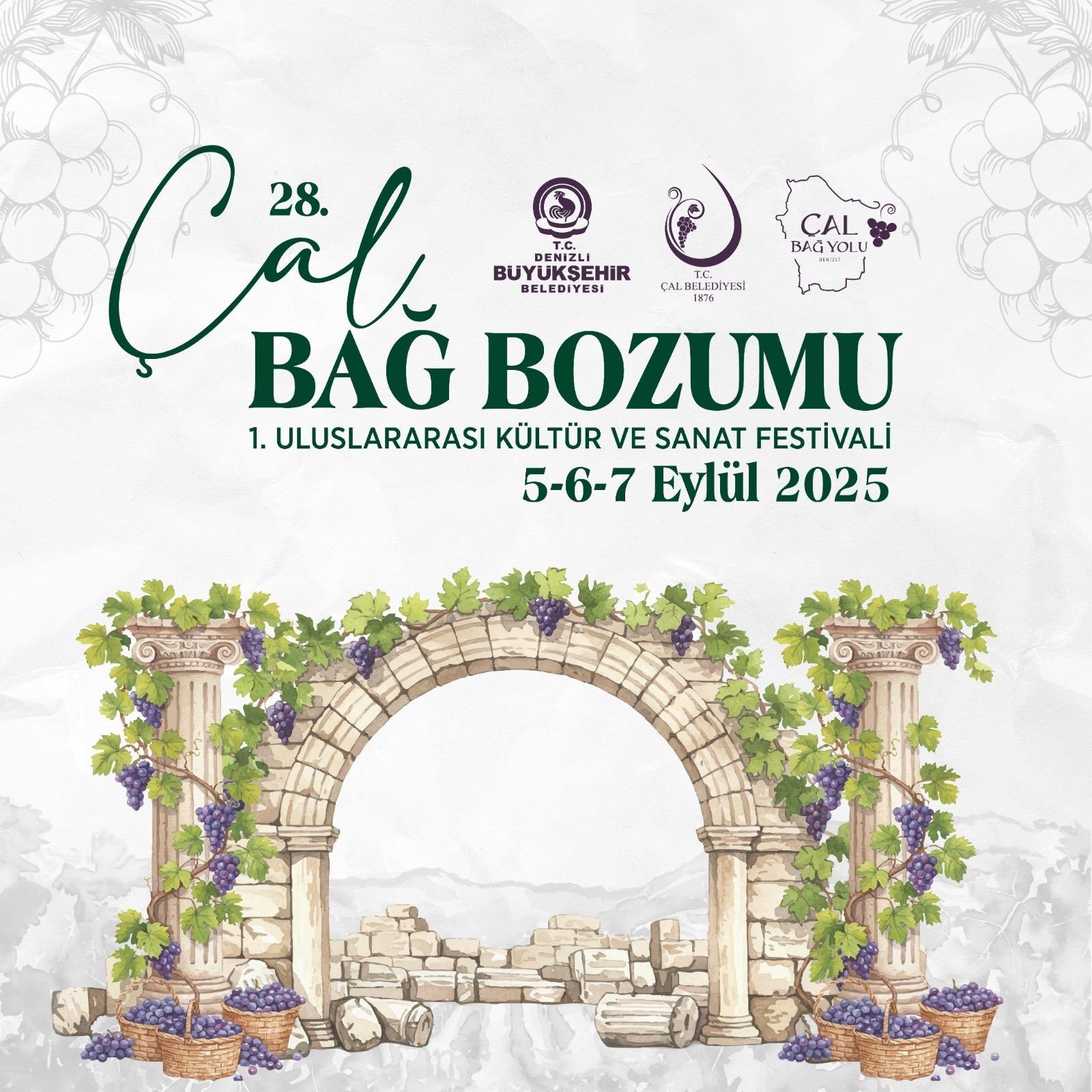 28. Çal Bağbozumu 1. Uluslararası Kültür Ve Sanat Festivali Başlıyor