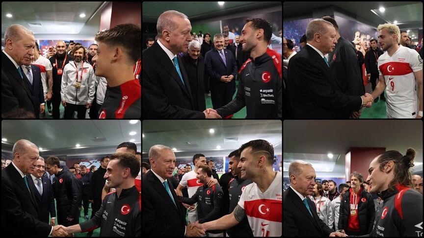 Denizli Haber Cumhurbaşkanı Erdoğan, A Milli Futbol Takımı Oyuncularını Ve Teknik Heyetini Tebrik Etti