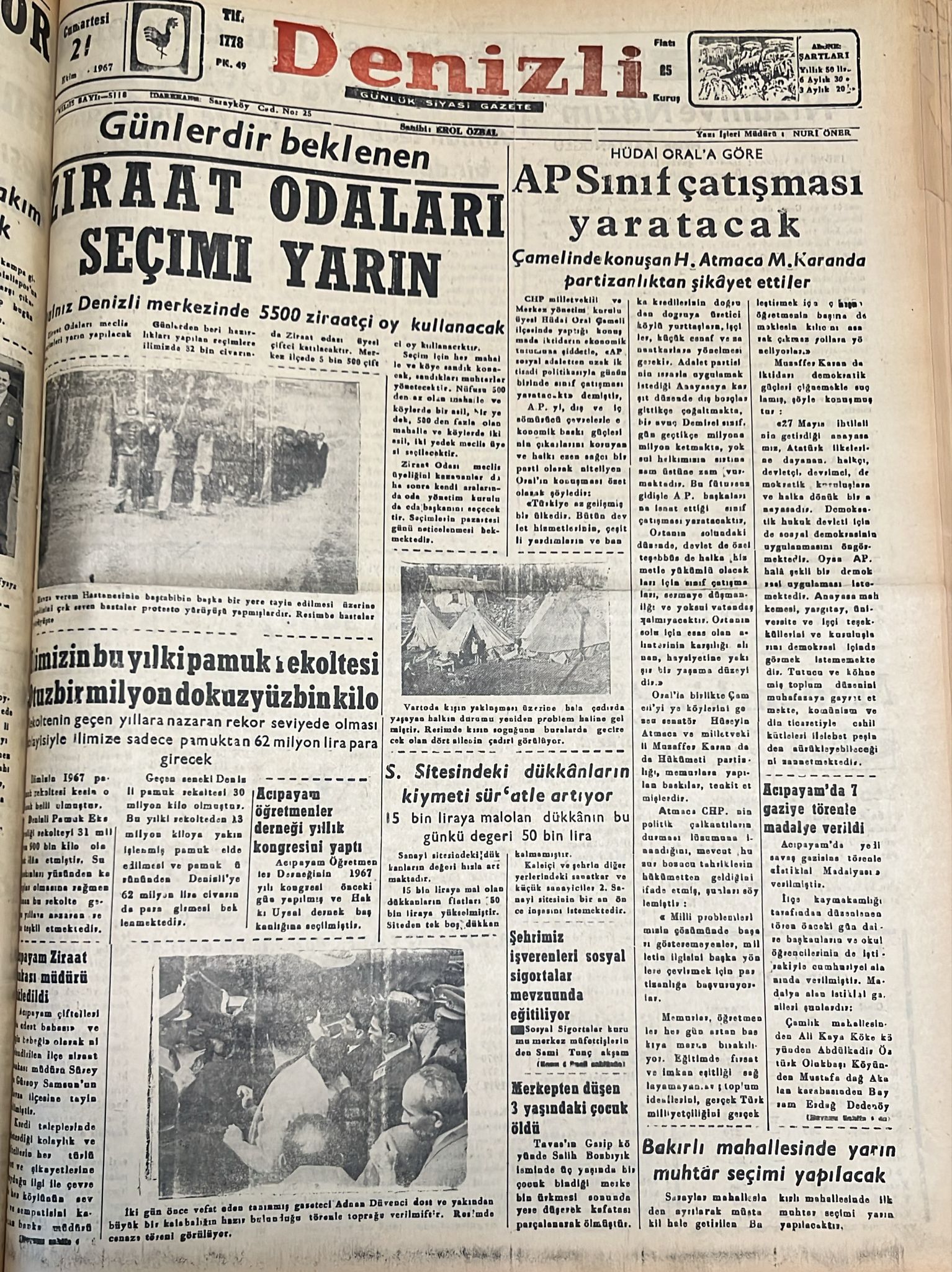 Deni̇zli̇ Haber Tari̇hte Bugün 21 Eki̇m