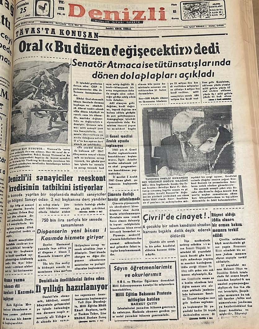 Deni̇zli̇ Haber Tari̇hte Bugün 25 Eki̇mm