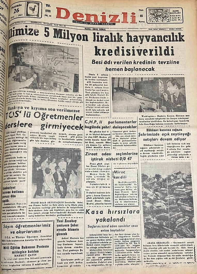 Deni̇zli̇ Haber Tari̇hte Bugün 26 Eki̇mm