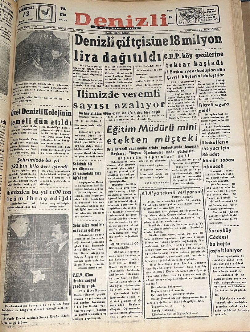 Deni̇zli̇ Haber 13 Kasim Tari̇hte Bugun