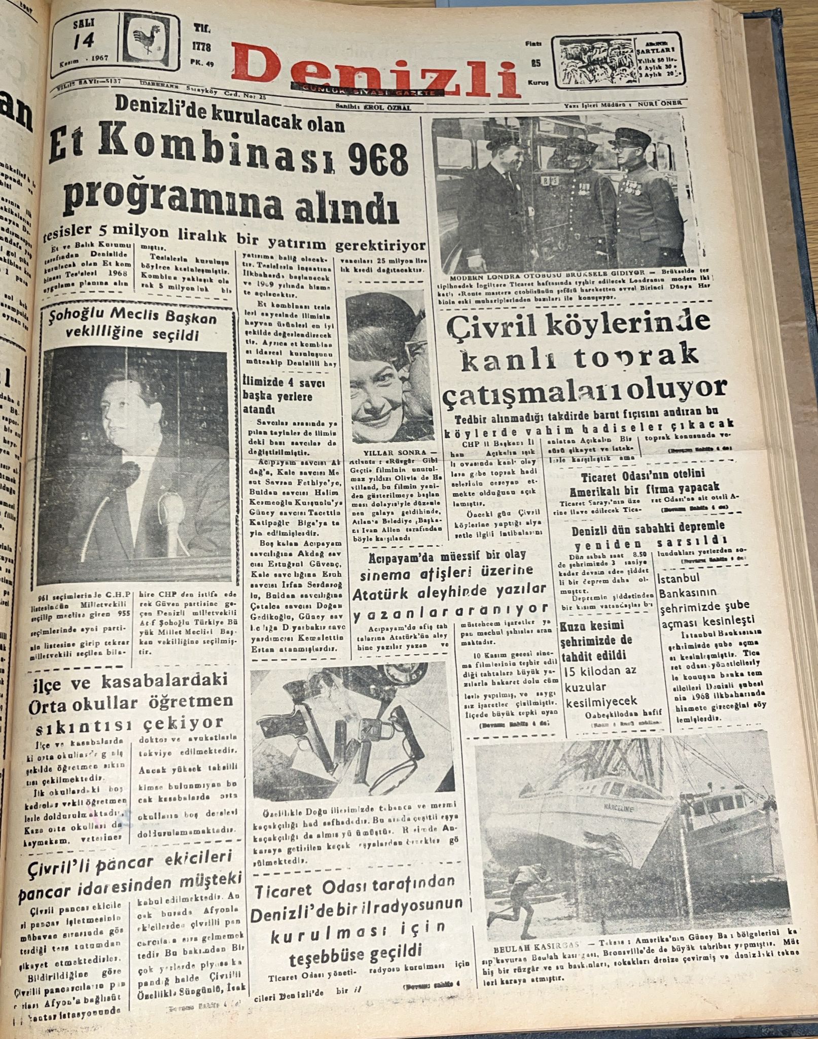 Deni̇zli̇ Haber 14 Kasim Tari̇hte