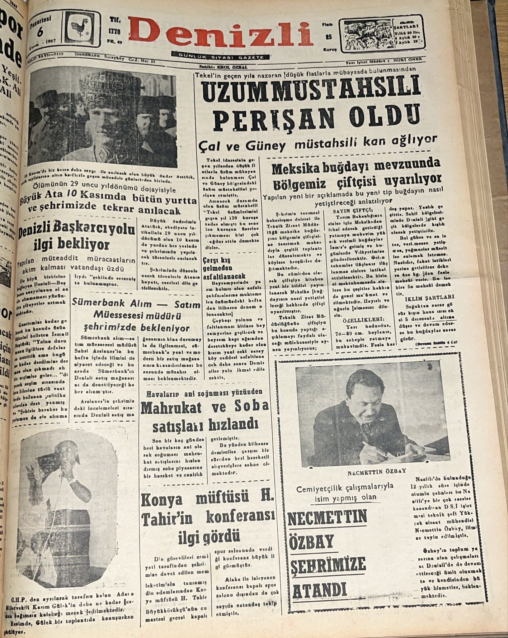 Denizli Haber Tarihte Bugun 6 Kasım