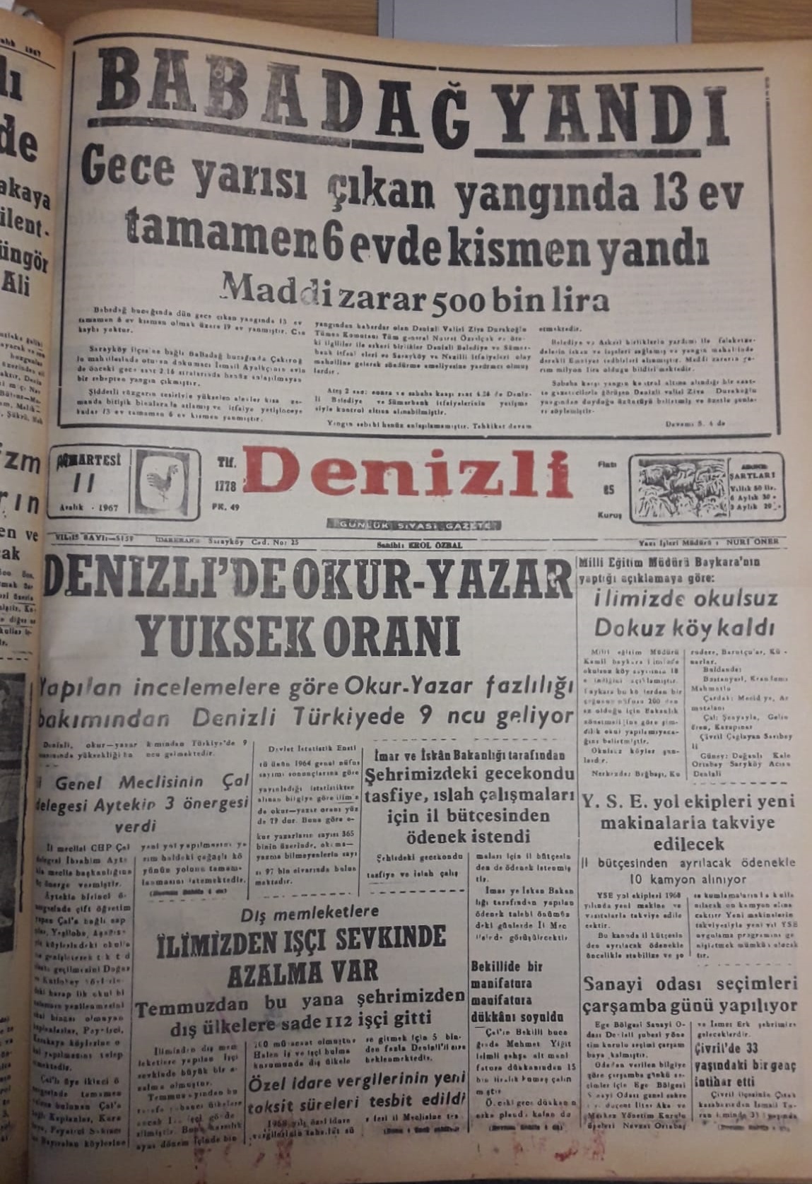 Denizli Haber 11 Aralık-2